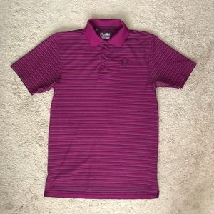 UA Purple & Gray Striped Polo